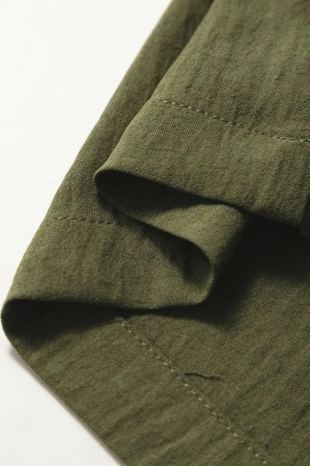 Online Dear-Lover Solid Color Buttoned Straight Leg Overall Jungle Green