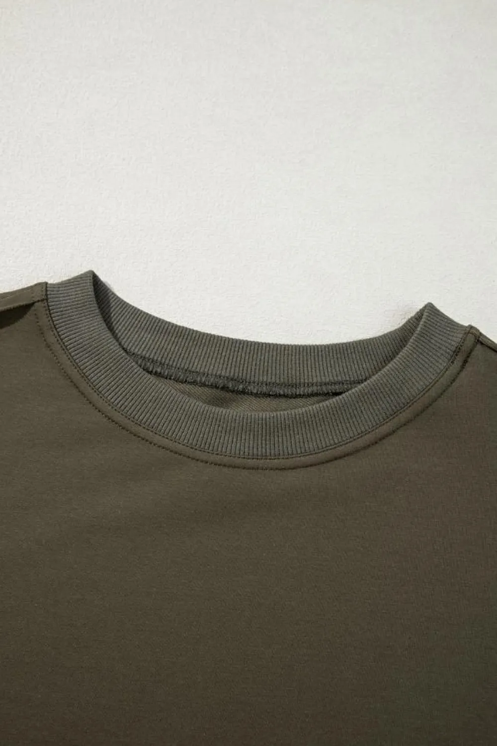 Outlet Dear-Lover Sweatshirt Poplin Mini Dress Jungle Green