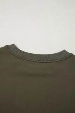 Outlet Dear-Lover Sweatshirt Poplin Mini Dress Jungle Green