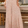 Best Dear-Lover Boho Floral High Waist Flare Pants Khaki