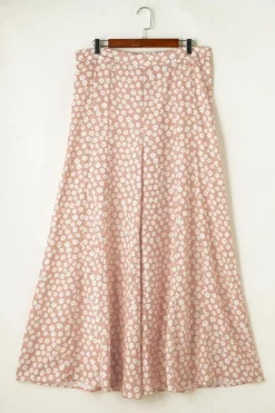 Best Dear-Lover Boho Floral High Waist Flare Pants Khaki