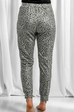 Hot Dear-Lover Breezy Leopard Joggers Khaki