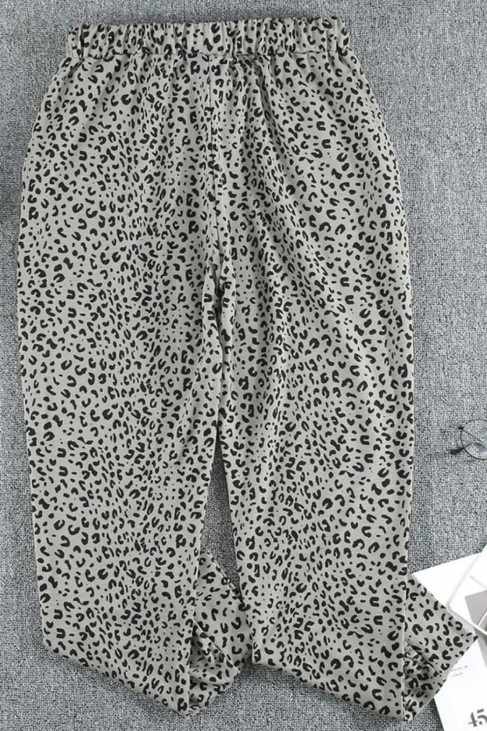 Hot Dear-Lover Breezy Leopard Joggers Khaki