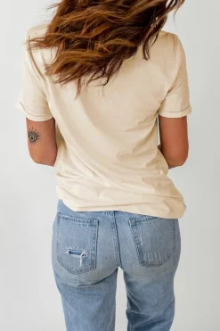 Online Dear-Lover Corn Crop Top Graphic Tee Khaki