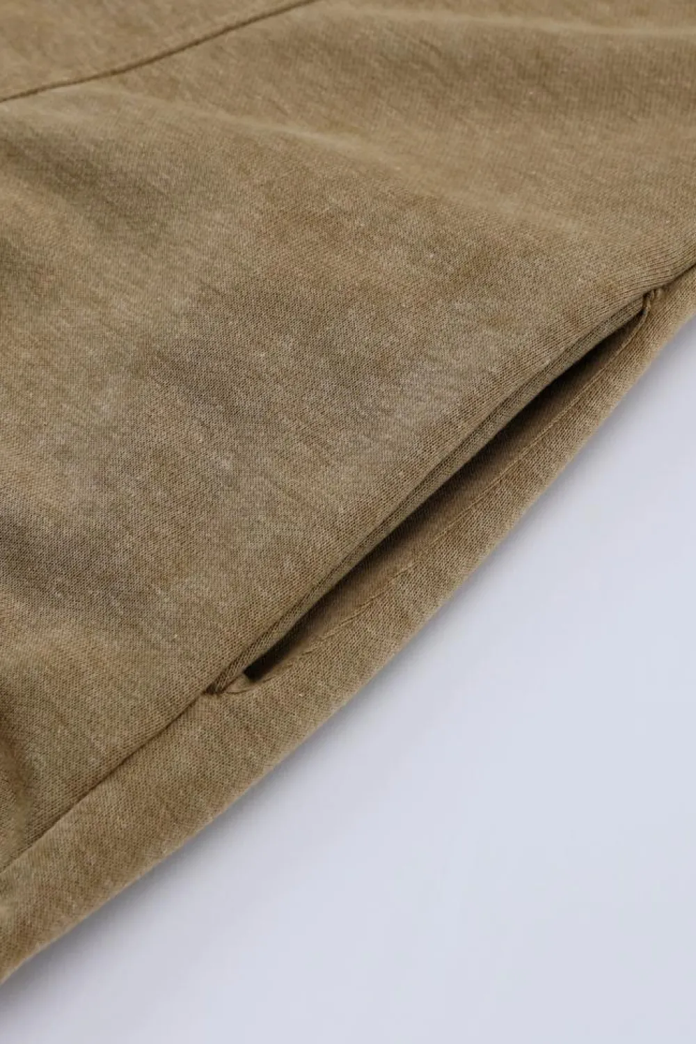 Hot Dear-Lover Exposed Seam Twist Open Back Oversized Sweatshirt Khaki