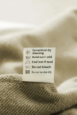 Outlet Dear-Lover Plain Crew Neck Pullover Sweatshirt Khaki