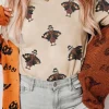 Best Dear-Lover Sequined Turkey Patched Pattern Crewneck Thanksgiving T Shirt Khaki
