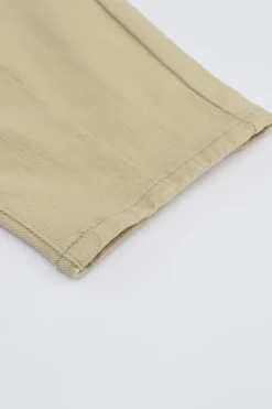 Hot Dear-Lover Solid High Waist Casual Pants Khaki