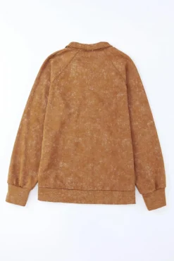 New Dear-Lover Vintage Washed Flap Pocket Button Shacket Khaki
