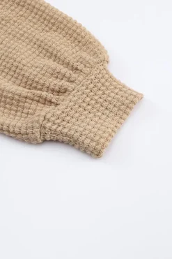 Best Dear-Lover Waffle Knit Button Up Casual Shirt Khaki