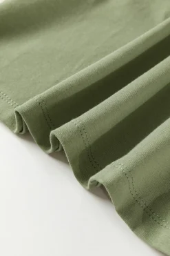 Discount Dear-Lover Long Sleeve Buttons V Neck Slim Fit Top Laurel Green