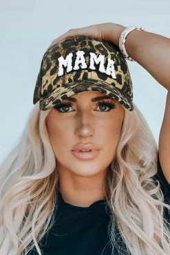Online Dear-Lover MAMA Embroidered Baseball Cap Leopard