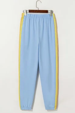 Sale Dear-Lover Counting Rainbows High Waist Sweatpants Light Blue