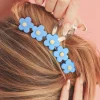 Clearance Dear-Lover Flowers Cute Hair Claw Clip Light Blue