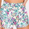 Discount Dear-Lover Leopard High Waisted Athletic Shorts Light Blue