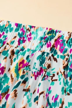 Discount Dear-Lover Leopard High Waisted Athletic Shorts Light Blue