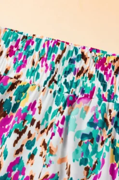 Discount Dear-Lover Leopard High Waisted Athletic Shorts Light Blue