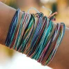 Online Dear-Lover Multi Colors Wax Rope Woven Bracelet Set Light Blue