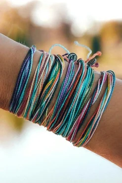 Online Dear-Lover Multi Colors Wax Rope Woven Bracelet Set Light Blue