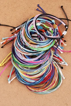 Online Dear-Lover Multi Colors Wax Rope Woven Bracelet Set Light Blue