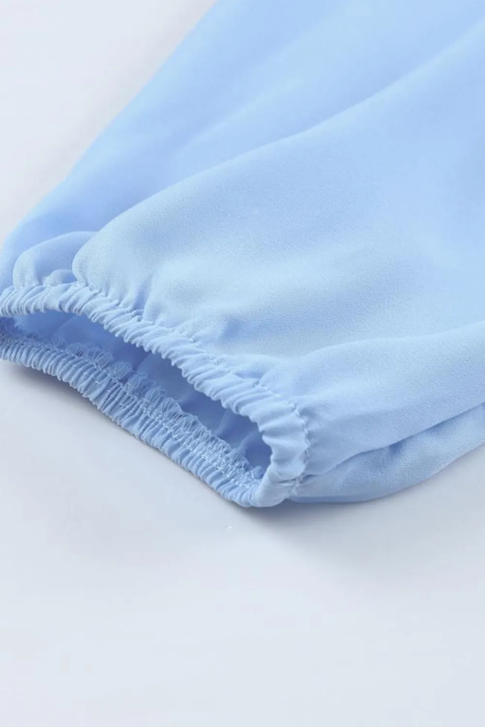 Best Dear-Lover Light Blue V Neck Long Sleeve Ruffle Tiered Mini Dress Sky Blue