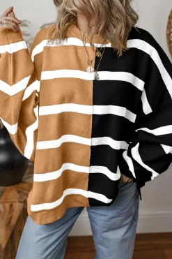 Sale Dear-Lover Colorblock Oversized Sweater Light French Beige