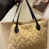 Outlet Dear-Lover Leafy Quilted Fashion One Shoulder Bag Light French Beige