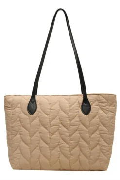 Outlet Dear-Lover Leafy Quilted Fashion One Shoulder Bag Light French Beige