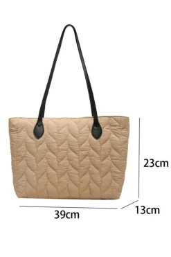 Outlet Dear-Lover Leafy Quilted Fashion One Shoulder Bag Light French Beige