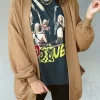 Best Dear-Lover Ribbed Edge Exposed Seam Knit Cardigan with Pockets Light French Beige
