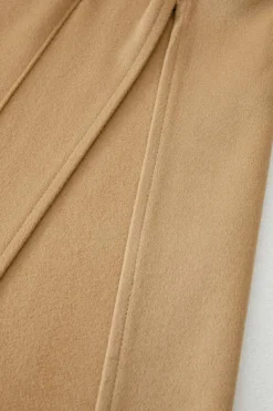 Online Dear-Lover Solid Color Casual Zip up Hooded Coat Light French Beige