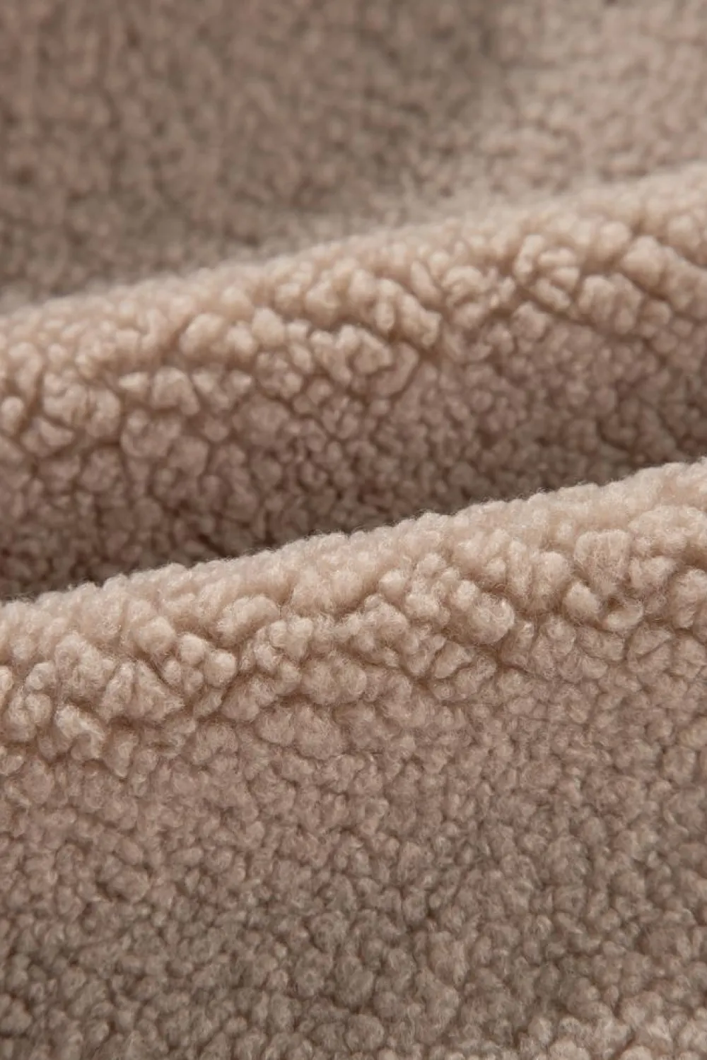 New Dear-Lover Zipper Pocketed Winter Fuzzy Jacket Light French Beige