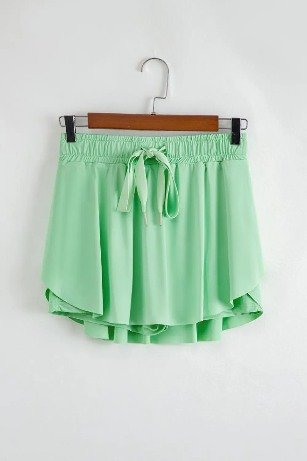 Sale Dear-Lover Drawstring High Waist Lined Tennis Skorts Light Green