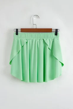 Sale Dear-Lover Drawstring High Waist Lined Tennis Skorts Light Green