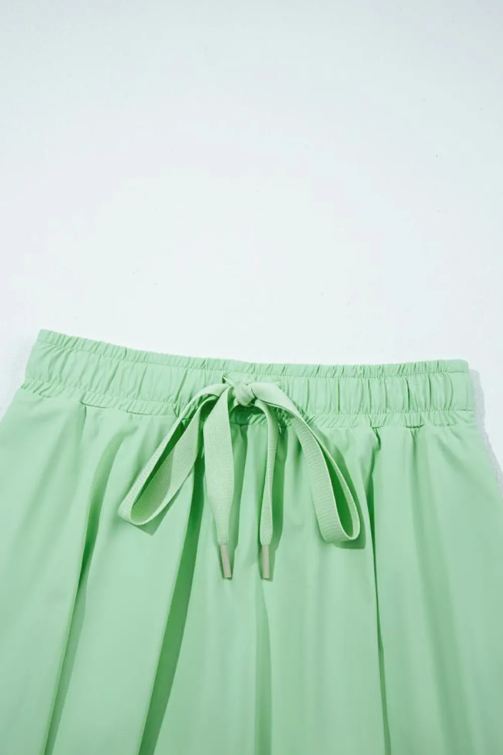 Sale Dear-Lover Drawstring High Waist Lined Tennis Skorts Light Green