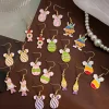 Best Dear-Lover HAPPY EASTER Bunny Egg Pendant Hook Earrings Light Green