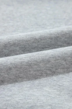 Best Dear-Lover Plain Drop Shoulder Crewneck Pullover Sweatshirt Light Grey