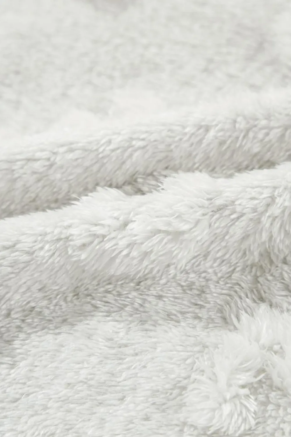 Best Dear-Lover Textured Leopard Fleece Loose Two Piece Lounge Set Light Grey