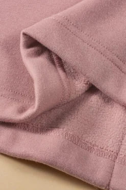 New Dear-Lover Aztec Patch Drawstring Hooded Zip Up Jacket Light Pink