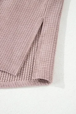 Best Dear-Lover Corduroy Flap Pocket Button Up Shacket Light Pink