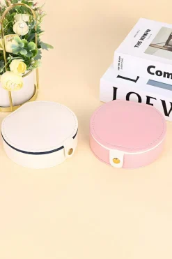 Discount Dear-Lover Jewelry Organizer Cases with Mirror Light Pink