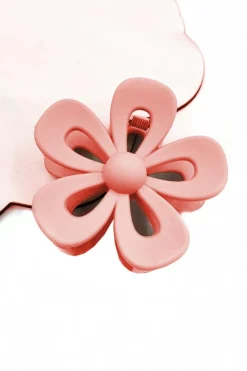 Online Dear-Lover Sweet Hollowed Flower Shape Claw Clip Light Pink
