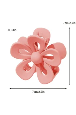 Online Dear-Lover Sweet Hollowed Flower Shape Claw Clip Light Pink