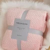 Discount Dear-Lover Textured Soft Fleece Large Throw Blanket Light Pink