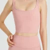 Hot Dear-Lover U Neck Cropped Sleeveless Gym Top Light Pink