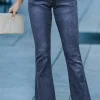 Sale Dear-Lover Medium Wash Vintage Wide Leg Jeans Blue
