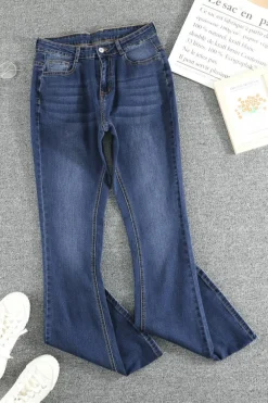Sale Dear-Lover Medium Wash Vintage Wide Leg Jeans Blue