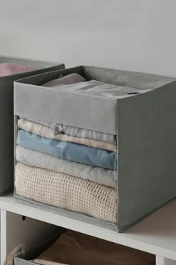Best Dear-Lover Eco-Friendly Foldable Storage Box with Clear Window Medium Grey