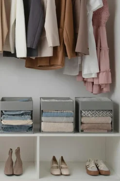 Best Dear-Lover Eco-Friendly Foldable Storage Box with Clear Window Medium Grey