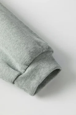 Outlet Dear-Lover Side Split Drop Shoulder Oversized Sweatshirt Medium Grey
